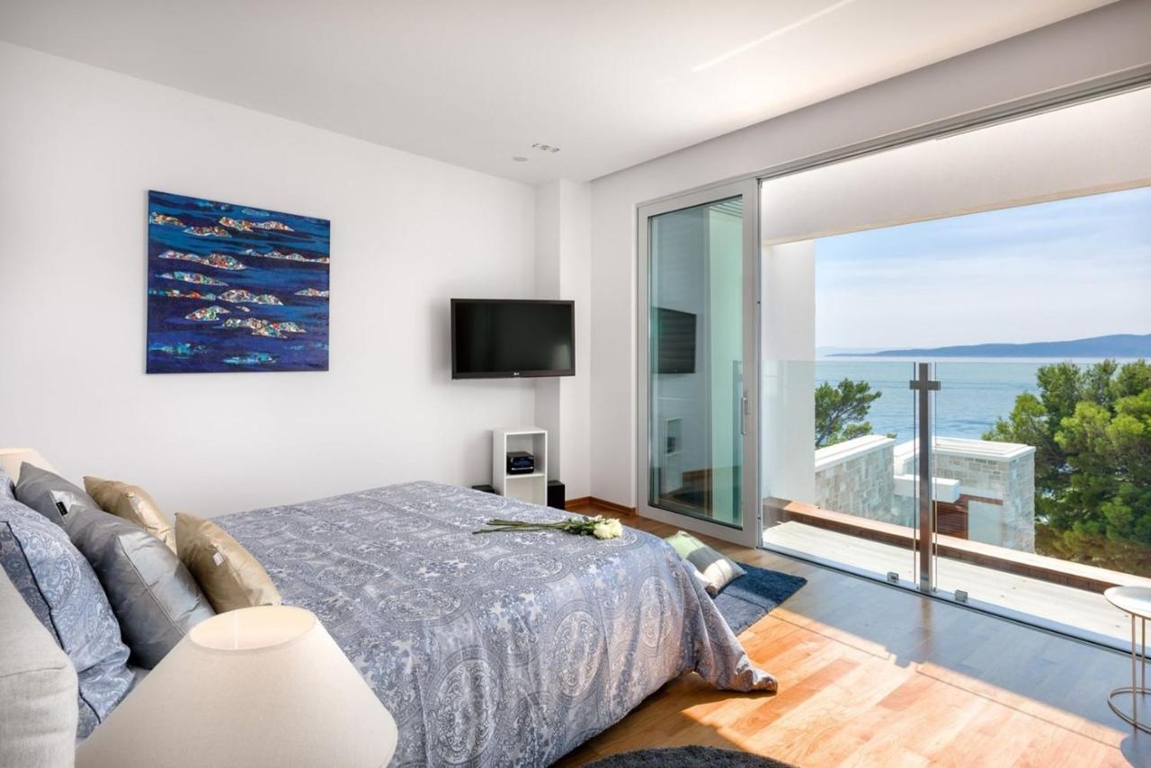 Luxury Seafront Villa Brela Pride With Private Heated Pool At The Beach In Brela - Baska Voda エクステリア 写真