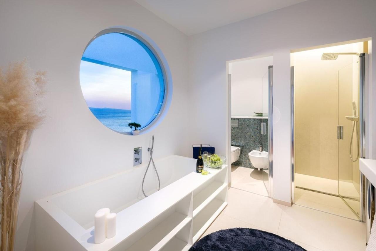 Luxury Seafront Villa Brela Pride With Private Heated Pool At The Beach In Brela - Baska Voda エクステリア 写真